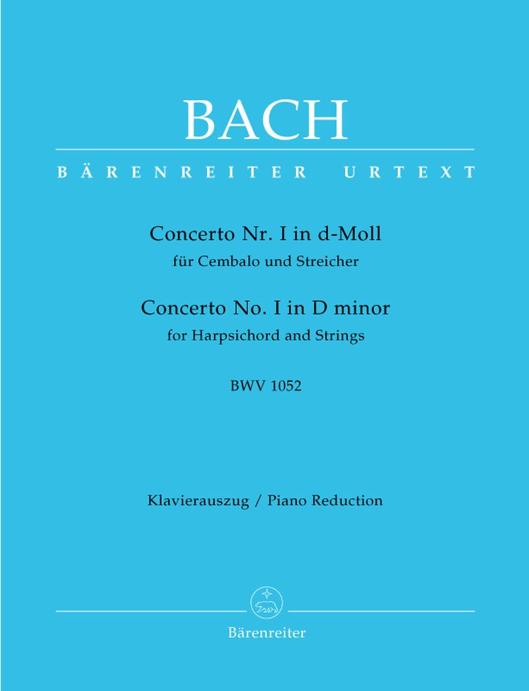 Barenreiter Bach J.S. - Concerto N°1 En Re Mineur BWV 1052 - Clavecin
