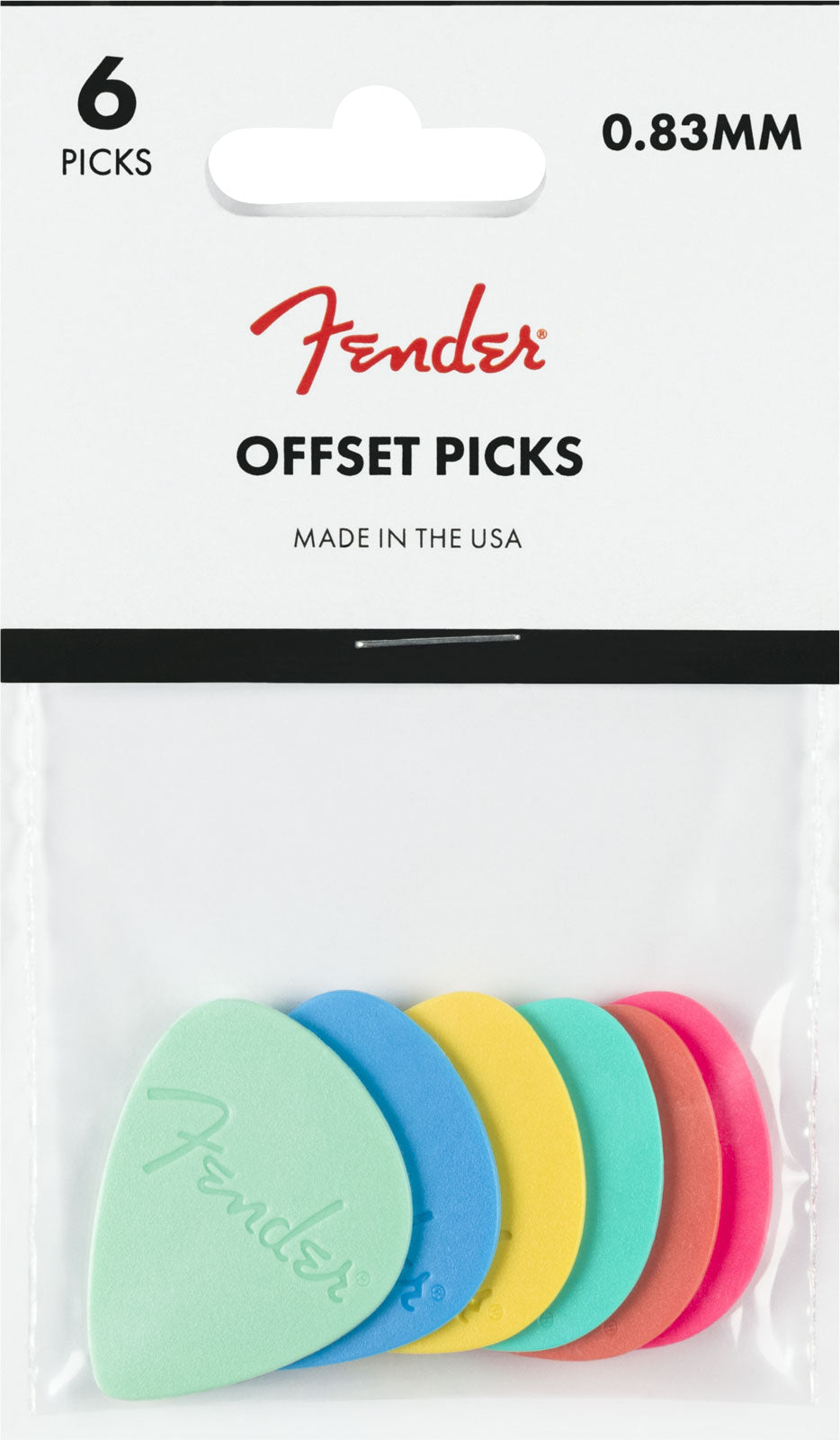Offset-plectrums meerkleurig (6)