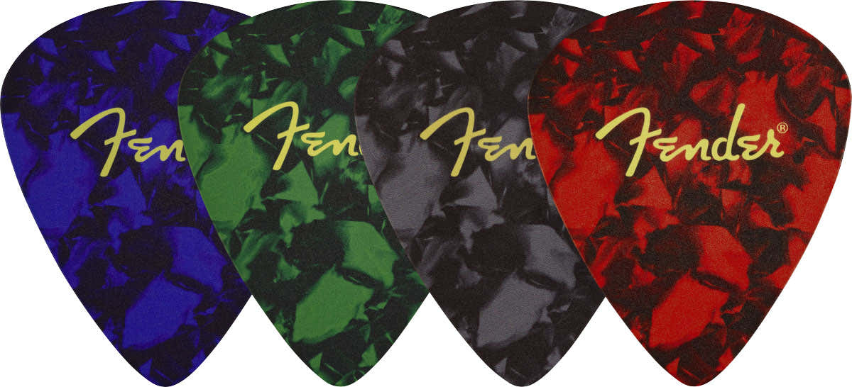 Onderzetters in Plectrumvorm met Logo Multicolor Set van 4