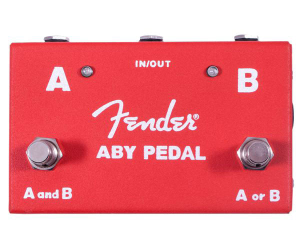 ABY-pedaal met 2 schakelaars, rood