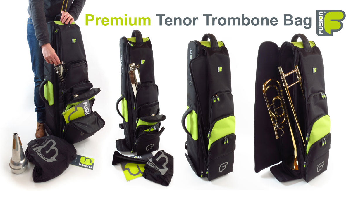 Premium Black/Green Trombone Case
