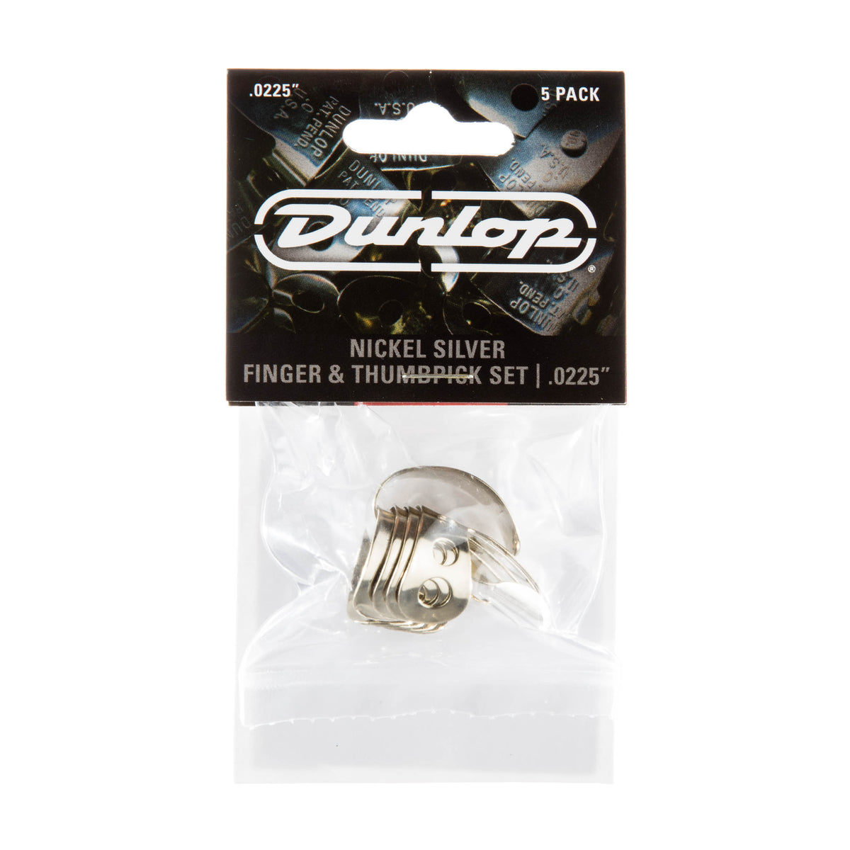 Dunlop 5 x 0,0225in Fingerpick Nickel