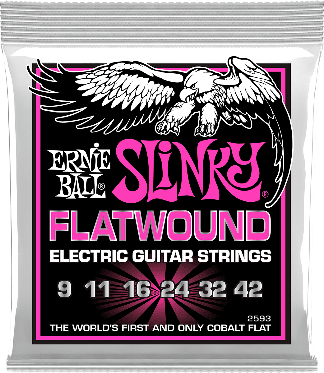 Ernie Ball 2593 FLATWOUND SUPER SLINKY FLATWOUND 09 - 42