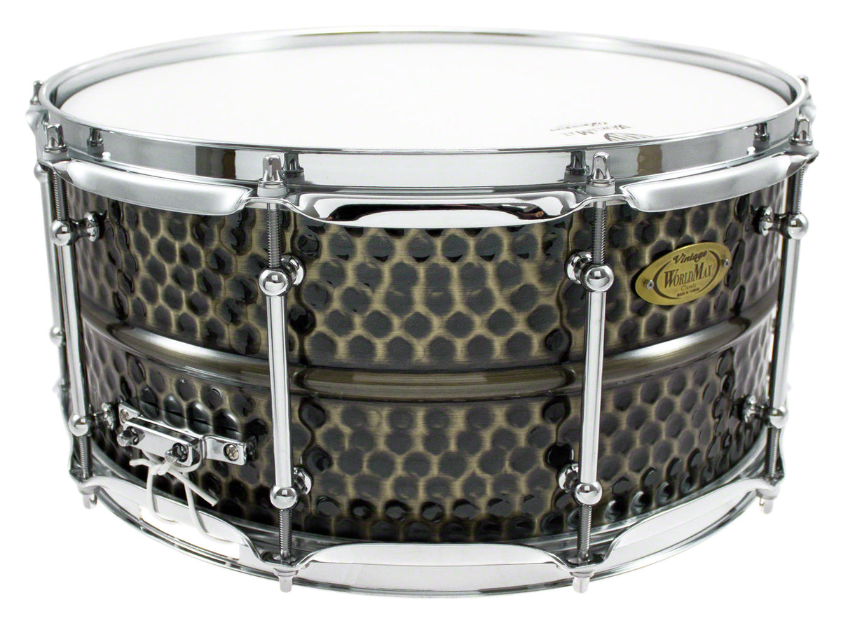 BKH-6514SH - BLACK DAWG 14" X 6.5" SNARE DRUM - HAMMERED BRASS SHELL