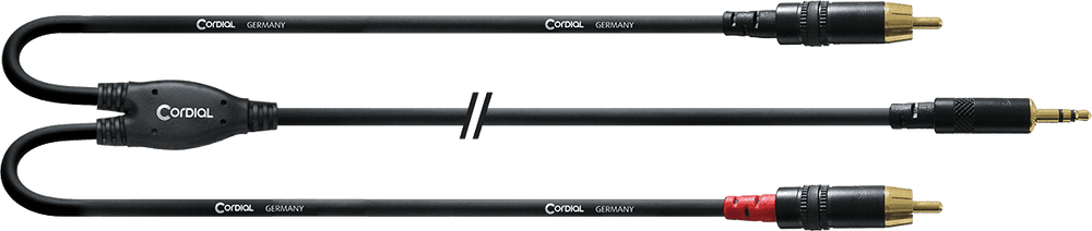 Y-Kabel Verlengkabel Minijack/RCA 6 M