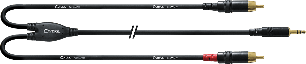 Y-Kabel Verlengkabel Minijack/RCA 6 M