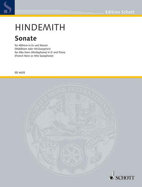 Schott HINDEMITH PAUL - SONATA - ALTO HORN IN EB AND PIANO