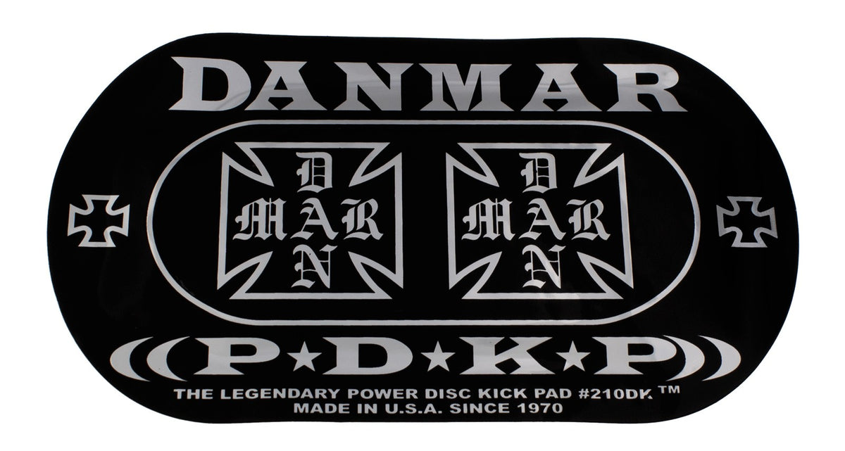 Danmar 210dkic - Zelfklevend Bassdrum-Pad Voor Dubbel Pedaal - Iron Cross