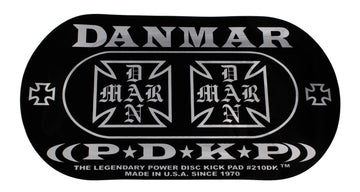 210dkic - Zelfklevend Bassdrum-Pad Voor Dubbel Pedaal - Iron Cross