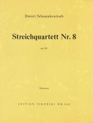 Chostakovitch - Quatuor A Cordes N°8 Op.110 - Partijen
