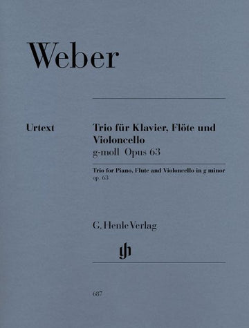 Weber C.M.V. - Trio G Minor Op. 63 For Piano Flute And Violoncello