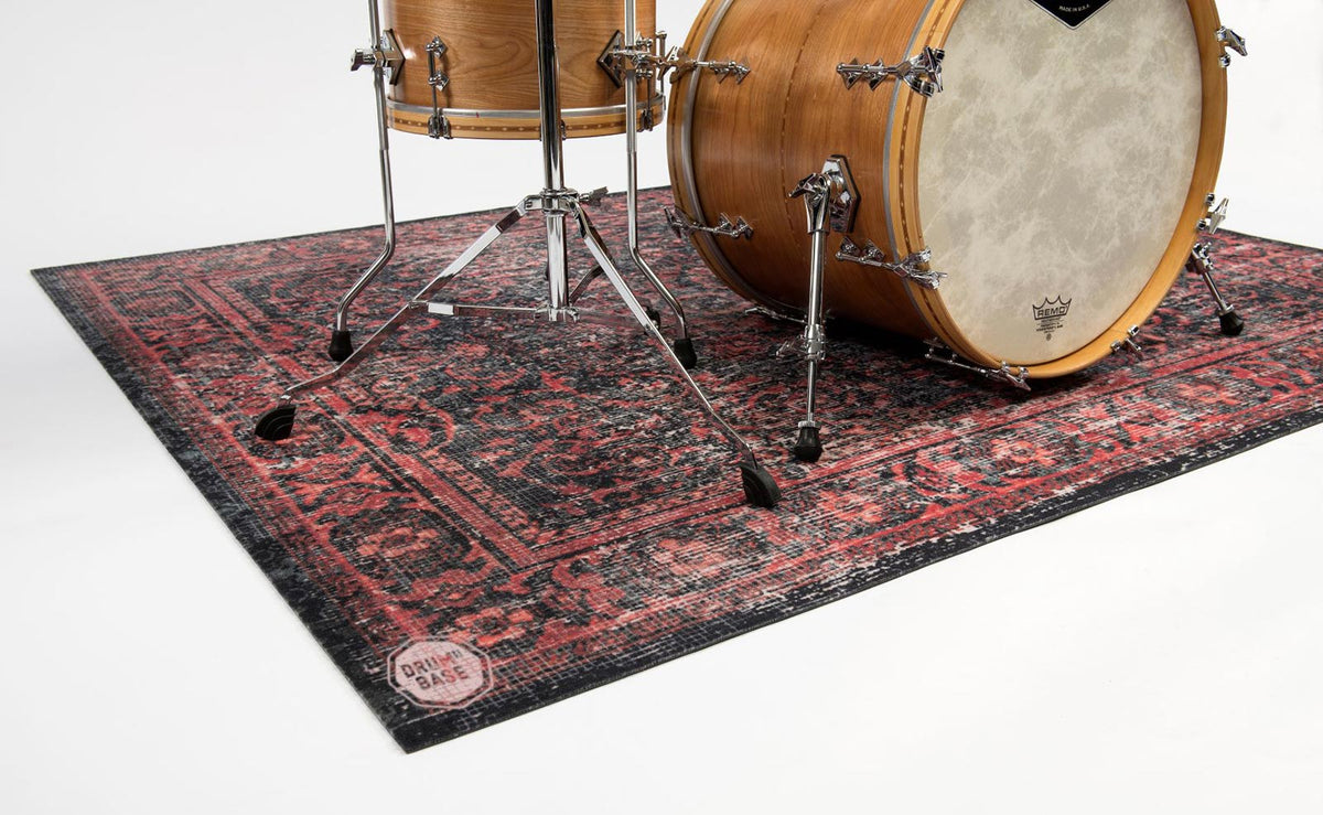 Tapijt Vintage Persian 1.85 X 1.60M Antislip - Zwart Rood