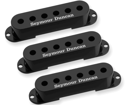 Seymour Duncan S-COVER - 3 X COVER S BLACK AVEC LOGO