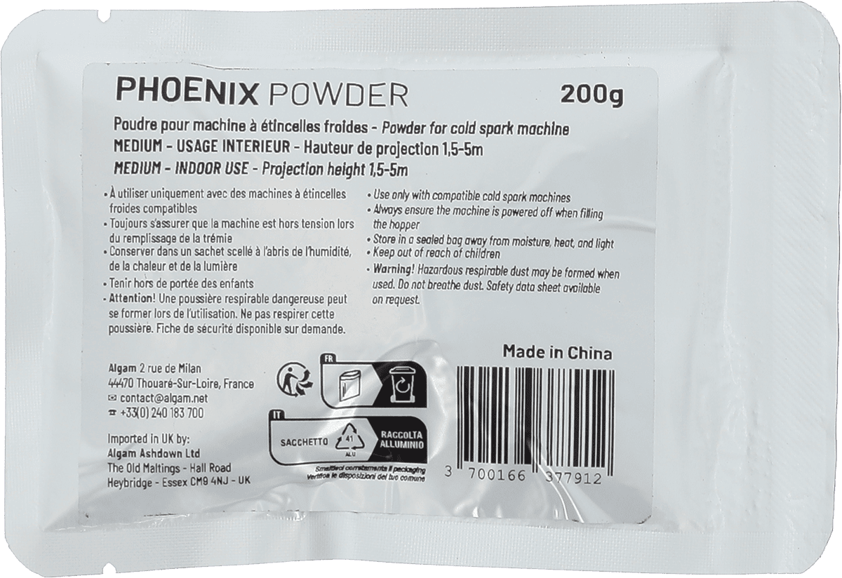 Poeder voor machine voor koude vonken - Medium - 200g