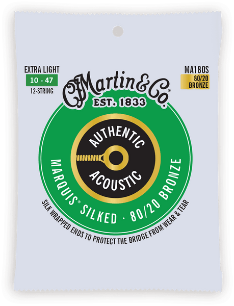 C.F. Martin & Co MA180S AUTHENTIC SILKED EXTRA LIGHT 80/20 BRONZE EX. LIGHT 10-14-23-30-39-47 12 STRINGS