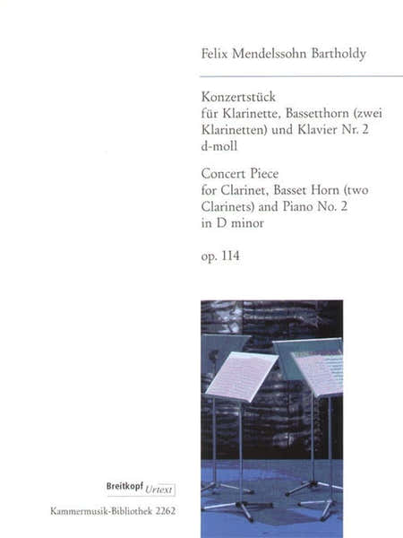 Edition Breitkopf Mendelssohn Bartholdy F. - Piece De Concert Op. 114 En Re Mineur 2 CLS. & Piano