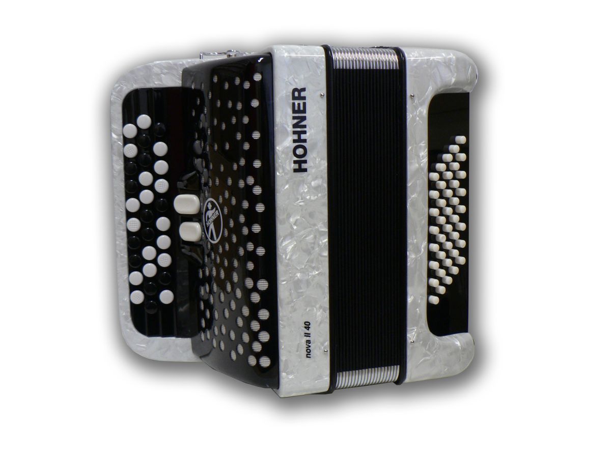 Hohner Nova II 40 Wit Knoptoetsen