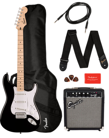 Stratocaster Sonic Pack MN Zwart