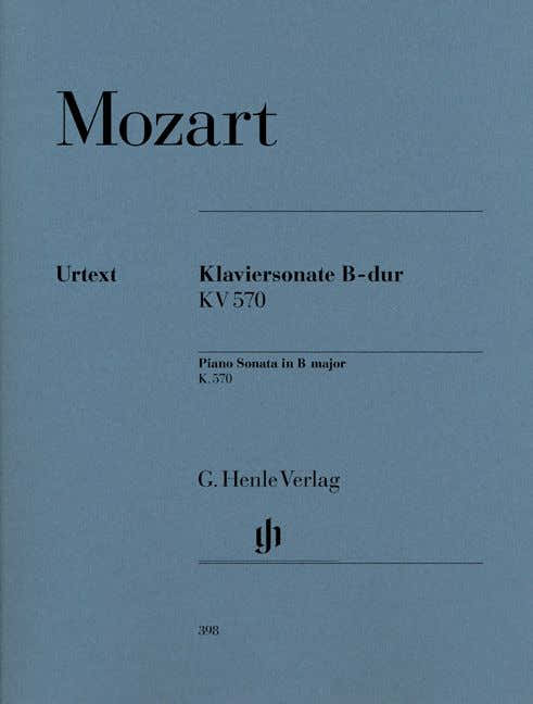 MOZART W.A. - PIANO SONATA B FLAT MAJOR K. 570