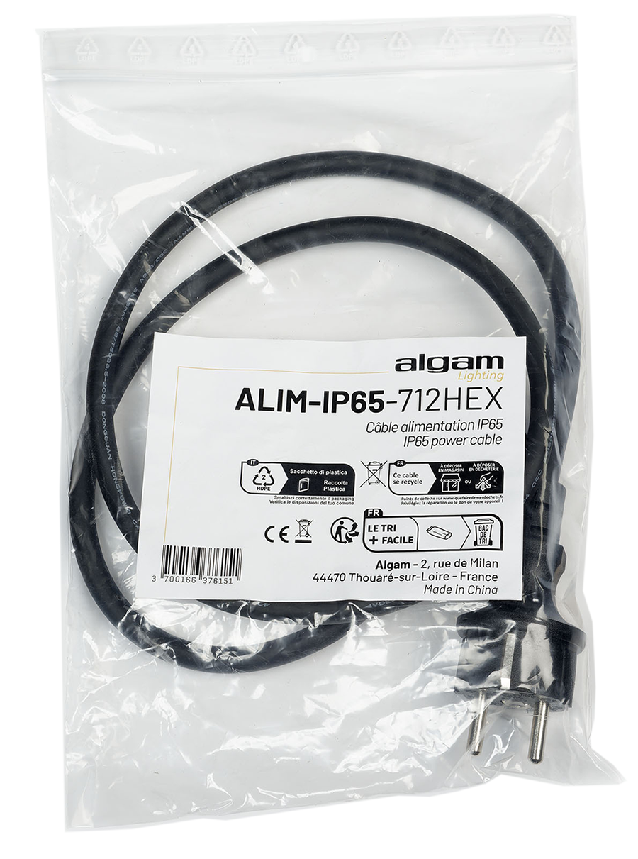 Algam Lighting IP65-voedingskabel voor IP Par 712 Hex
