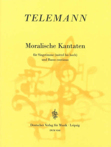 Edition Breitkopf Telemann Georg Philipp - Moralische Katen - Voice Basso Continuo
