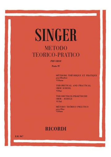 SINGER S. - METODO TEORICO-PRATICO - PARTE IV 13 STUDI - HAUTBOIS