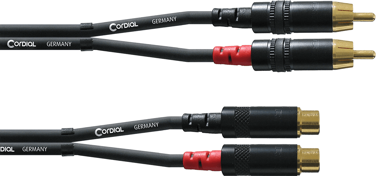 Cordial Audiokabel RCA Mannelijk/Vrouwelijk 3 M