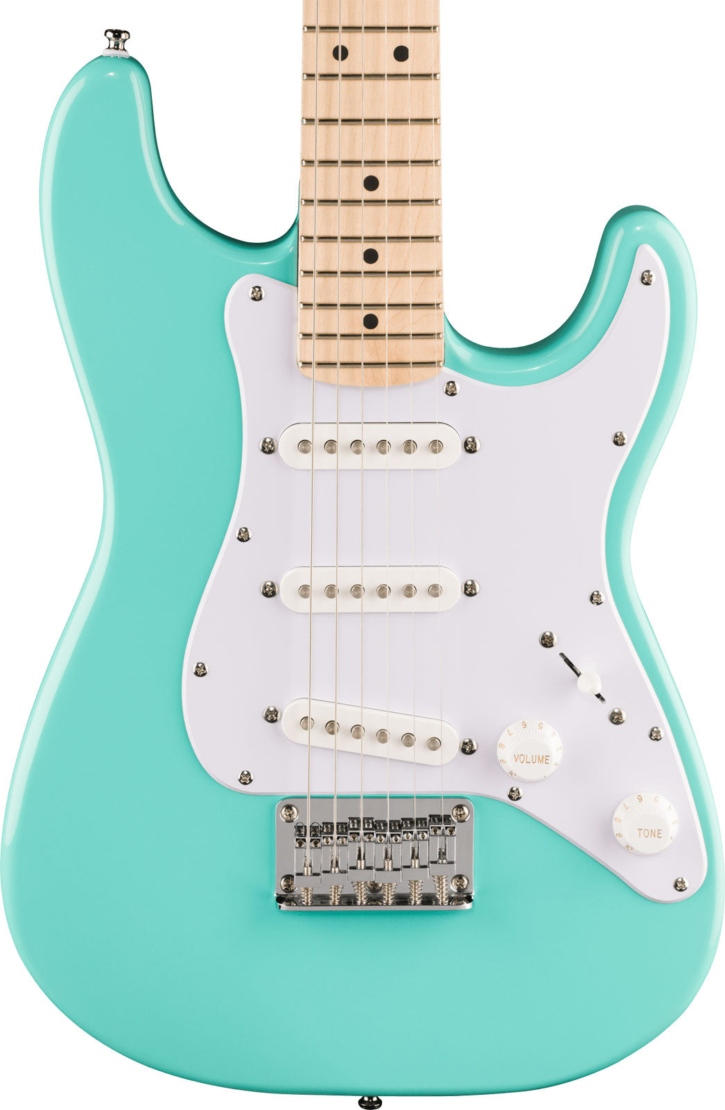 Stratocaster SSS Mini MN Zeeschuimgroen