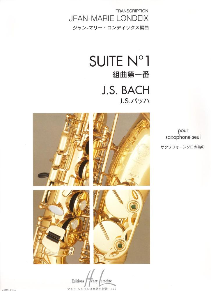Lemoine Bach J.S. - Suite N°1 - Saxophone Solo