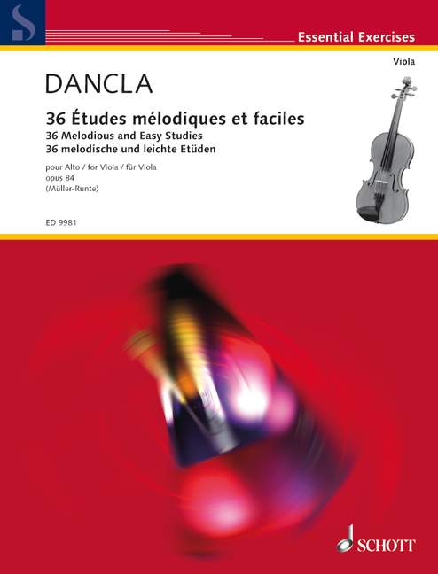 Dancla Charles - 36 Melodious And Easy Studies Op. 84 - Viola