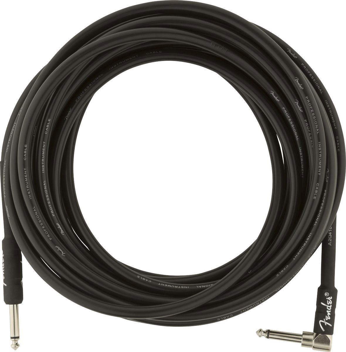 PROFESSIONAL INSTRUMENT CABLES STRAIGHT/ANGLE 25' BLACK