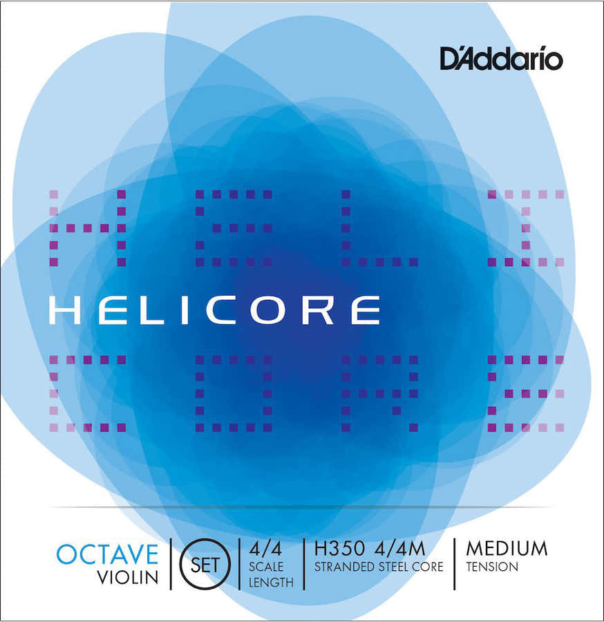 SET OF STRINGS FOR VIOLIN 4/4 HELICORE OCTAVE TENSION MEDIUM