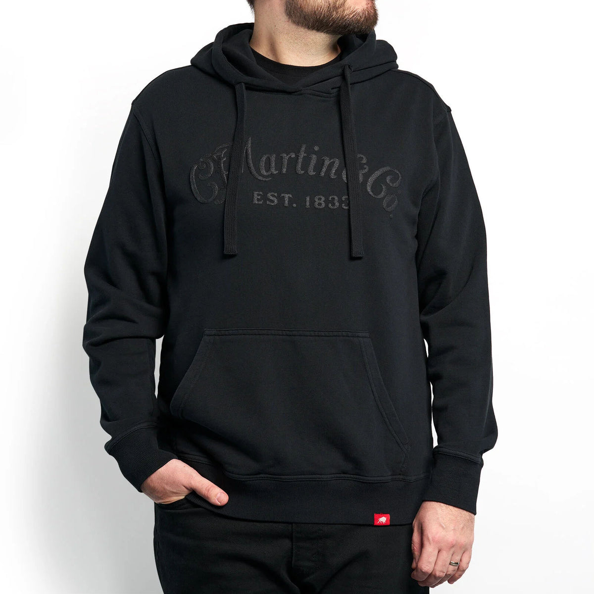 Hoodie Ton-sur-ton Zwart L