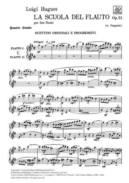 HUGUES L. - SCUOLA DEL FLAUTO DIVISA IN 4 GRADI - FLUTE
