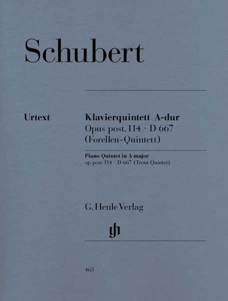 Henle Verlag Schubert F. - Quintet A Major Op. Post. 114 D 667 For Piano Violin Viola Violoncello
