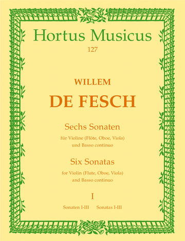 De Fesch W. - Sechs Sonaten Vol. 1 - Violon et BC