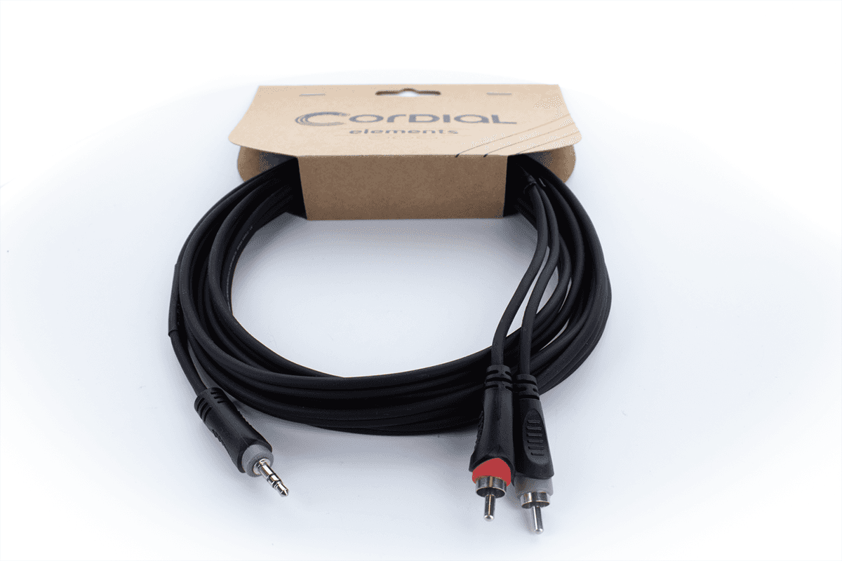 Y-Kabel Splitter Stereo-Mini-jack / 2 RCA 5 M