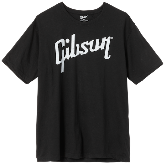 Gibson Accessories "XL" Lifestyle T-shirt met distressed Gibson-logo Zwart