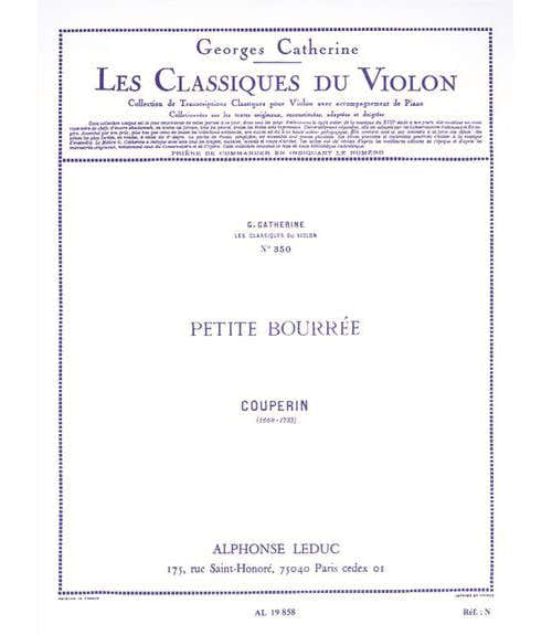 COUPERIN FRANÇOIS - PETITE BOURREE - VIOLON PIANO