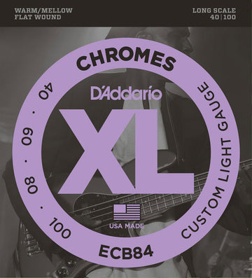 ECB84 CHROMES BASS GUITAR STRINGS CUSTOM LIGHT 40-100 LONG SCALE