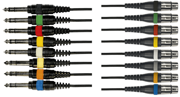 Octopair 8 Stereo-jack 8 XLR Vrouwelijk 3 M