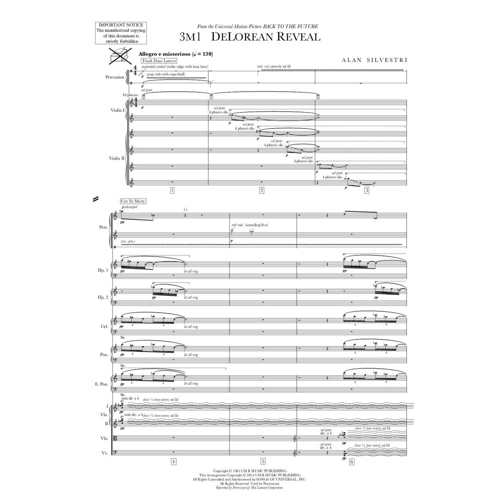 Alan Silvestri - Back To The Future - Orchestral Score