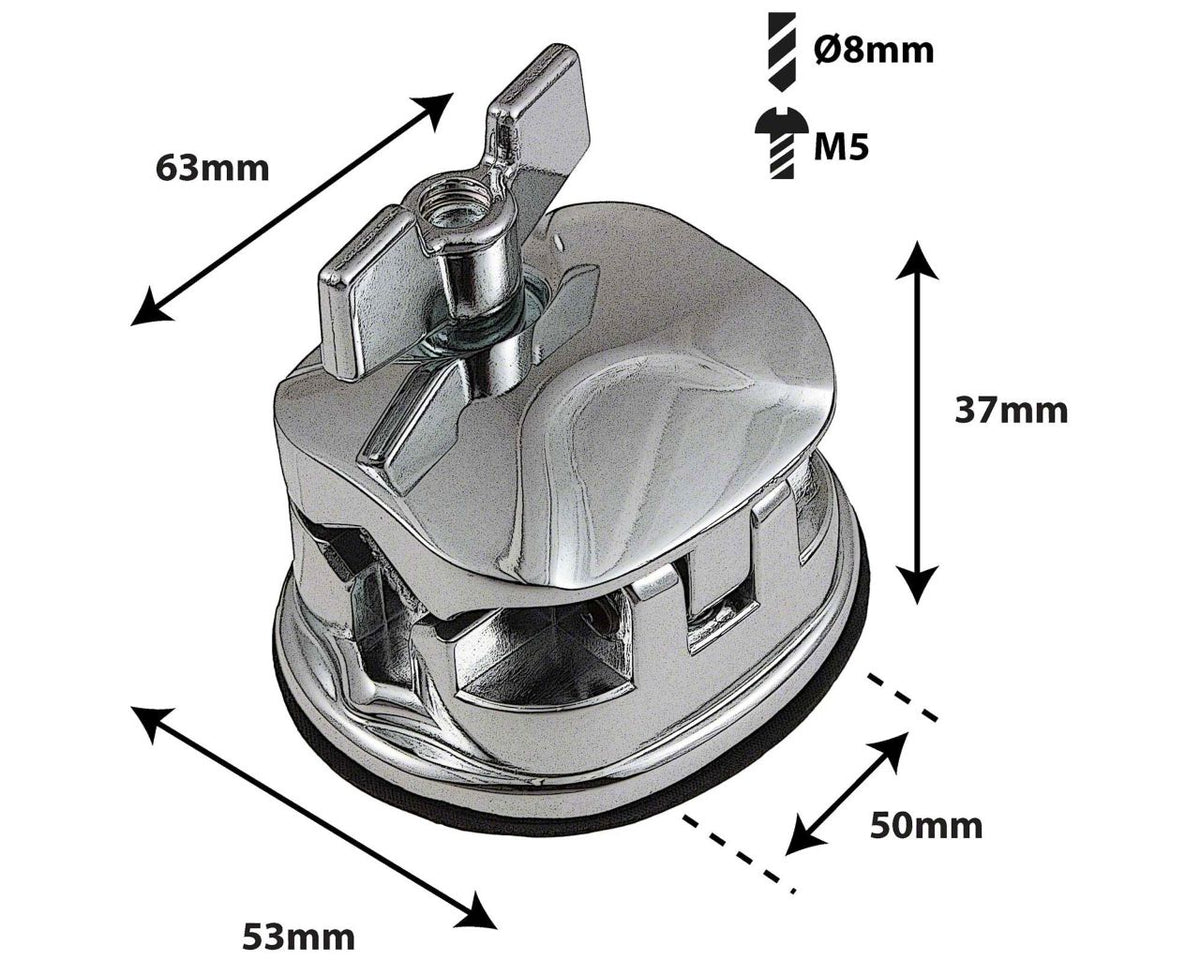 TB9 - Vierkante Deluxe Tom / Floortomhouder 50mm (X1)