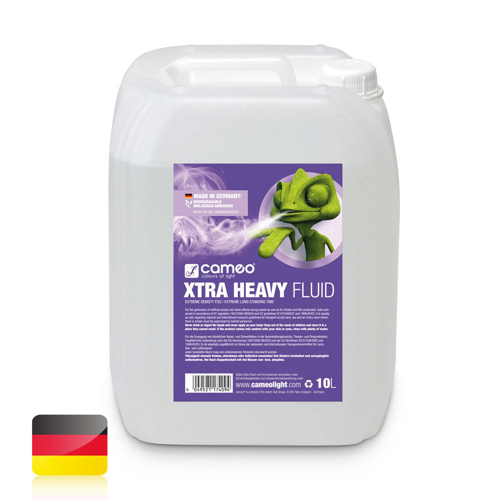 Cameo XTRA HEAVY FLUID 10L - EXTREEM LANGE STROOMVLOEISTOF MET HOGE DICHTHEID VOOR ROOKMACHINES - 10L