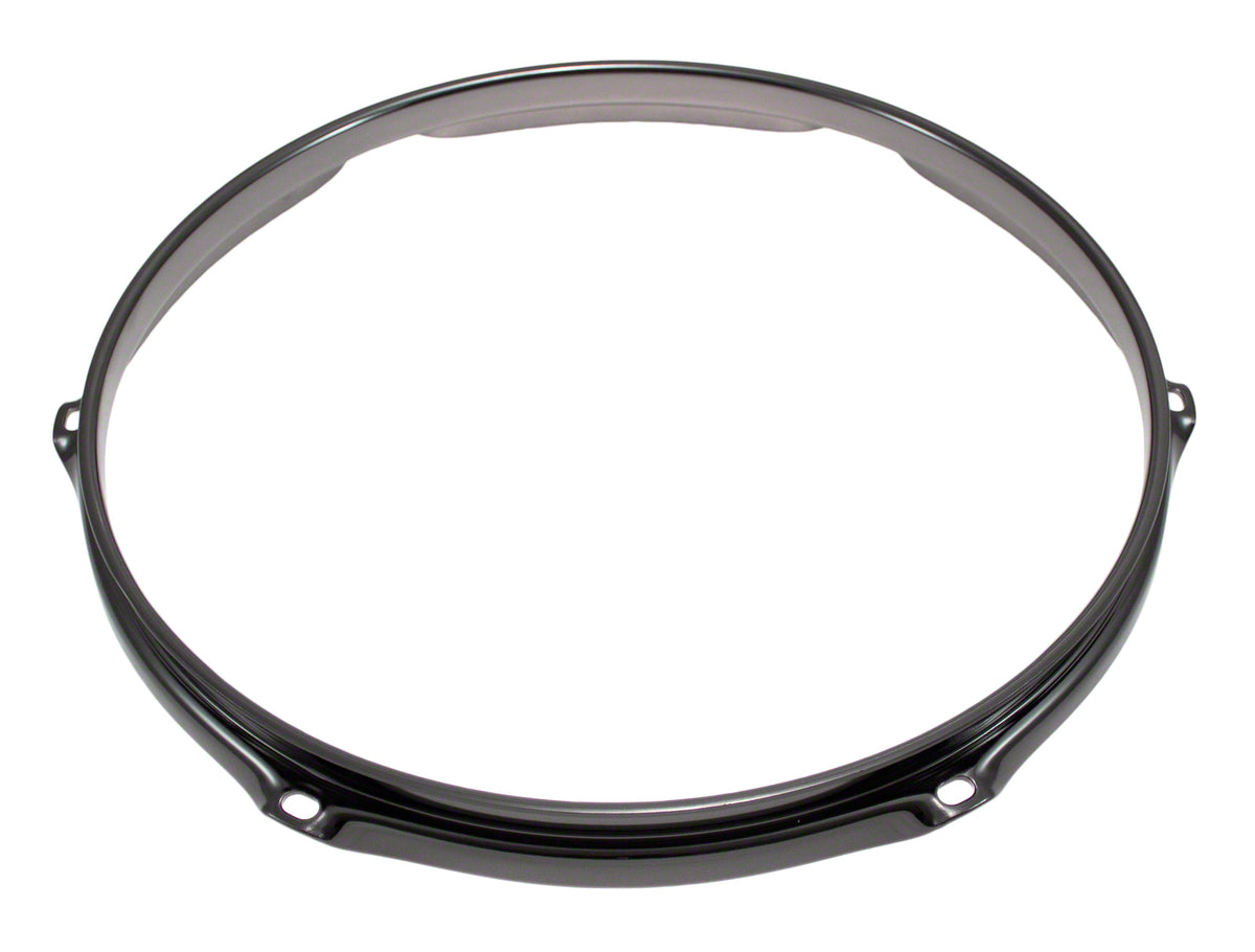 H23-12-6BK - 12" 6 HOLES BLACK 2.3MM SUPER TRIPLE FLANGE DRUM HOOP