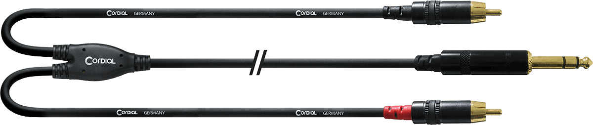 Cordial Y-Kabel Splitter Stereo Jack/2 RCA 3 M
