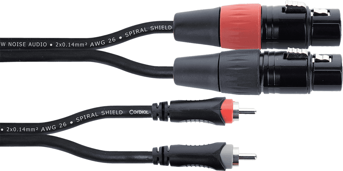 Audiokabel Dubbele Vrouwelijke XLR / RCA 3 M