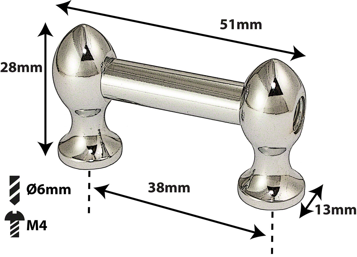 TL7S38B - BASS DRUM TUBE LUG - 38MM - SINGLE ENDED (X1)