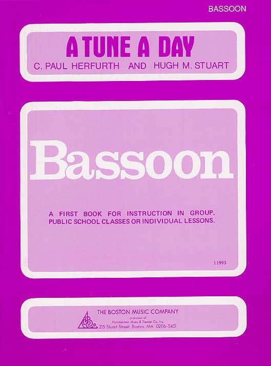 A TUNE A DAY FOR BASSOON BOOK ONE - BASSOON