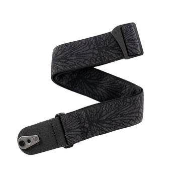 Pad Lock Geweven gitaarband Lightning Black Tubular